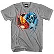 Avengers Captain America & Iron Man Dual Nature Gray T-Shirt